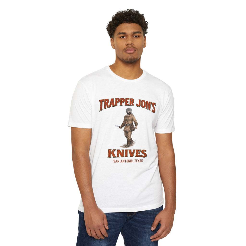 Trapper Jon's Knives T-Shirt — Vintage Hunting Logo Tee