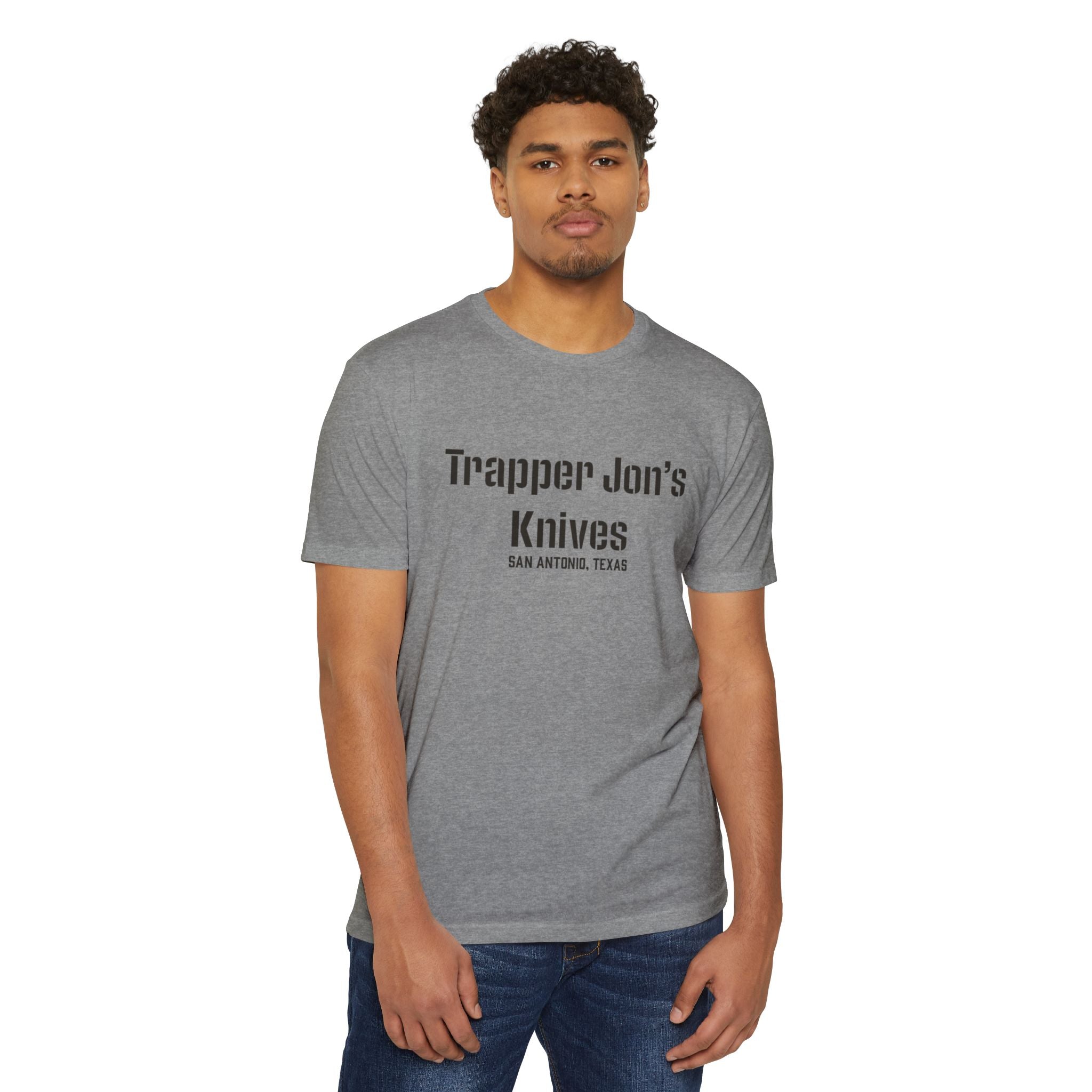 T-Shirt — "Trapper Jon’s Knives, San Antonio, Texas" Vintage Logo Shirt