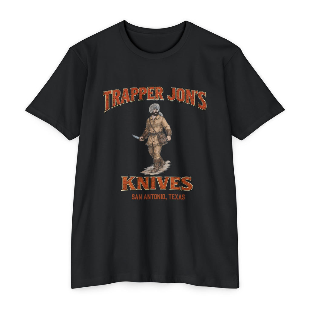 Trapper Jon's Knives T-Shirt — Vintage Hunting Logo Tee