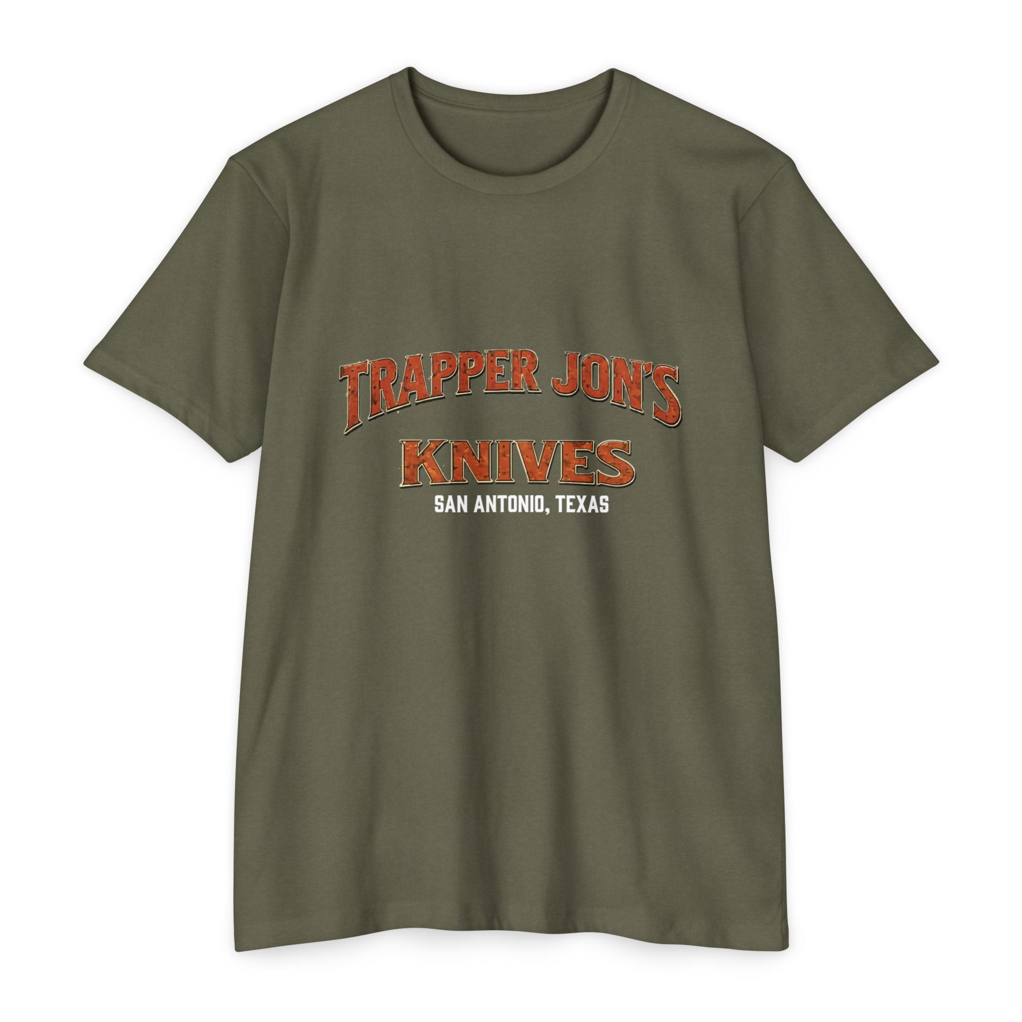 Trapper Jon's Knives T-Shirt — San Antonio Knife Shop Graphic Tee