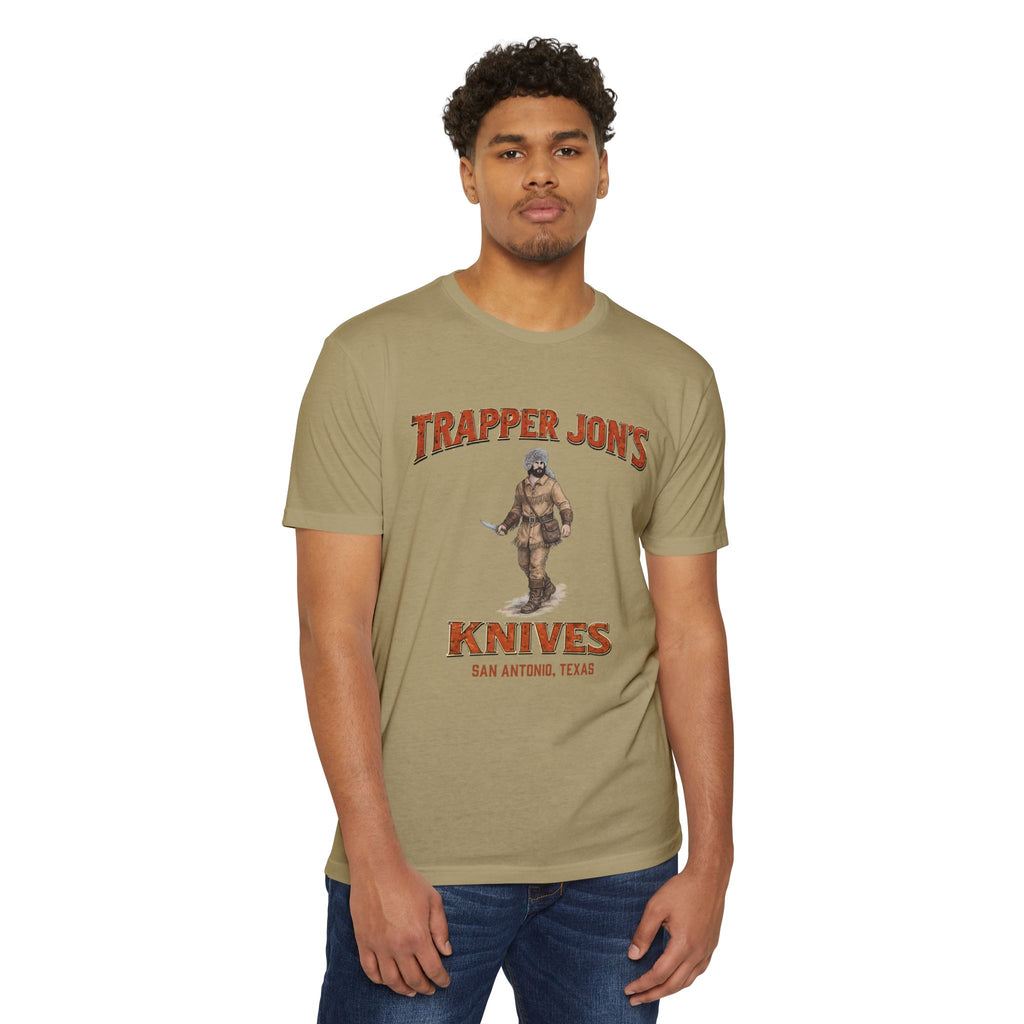 Trapper Jon's Knives T-Shirt — Vintage Hunting Logo Tee
