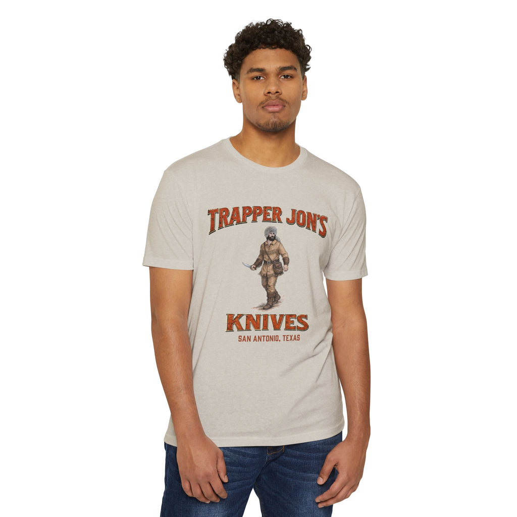 Trapper Jon's Knives T-Shirt — Vintage Hunting Logo Tee