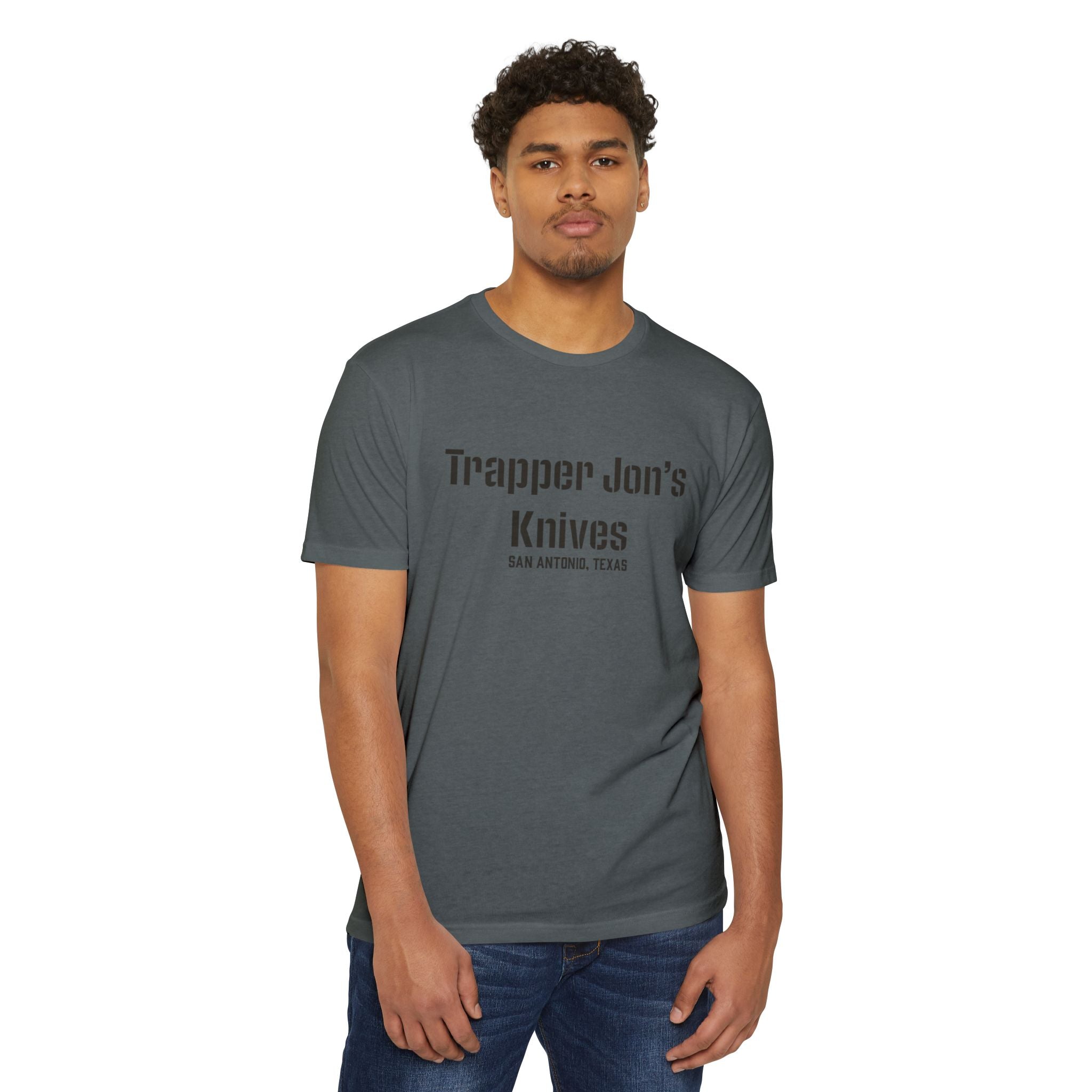 T-Shirt — "Trapper Jon’s Knives, San Antonio, Texas" Vintage Logo Shirt