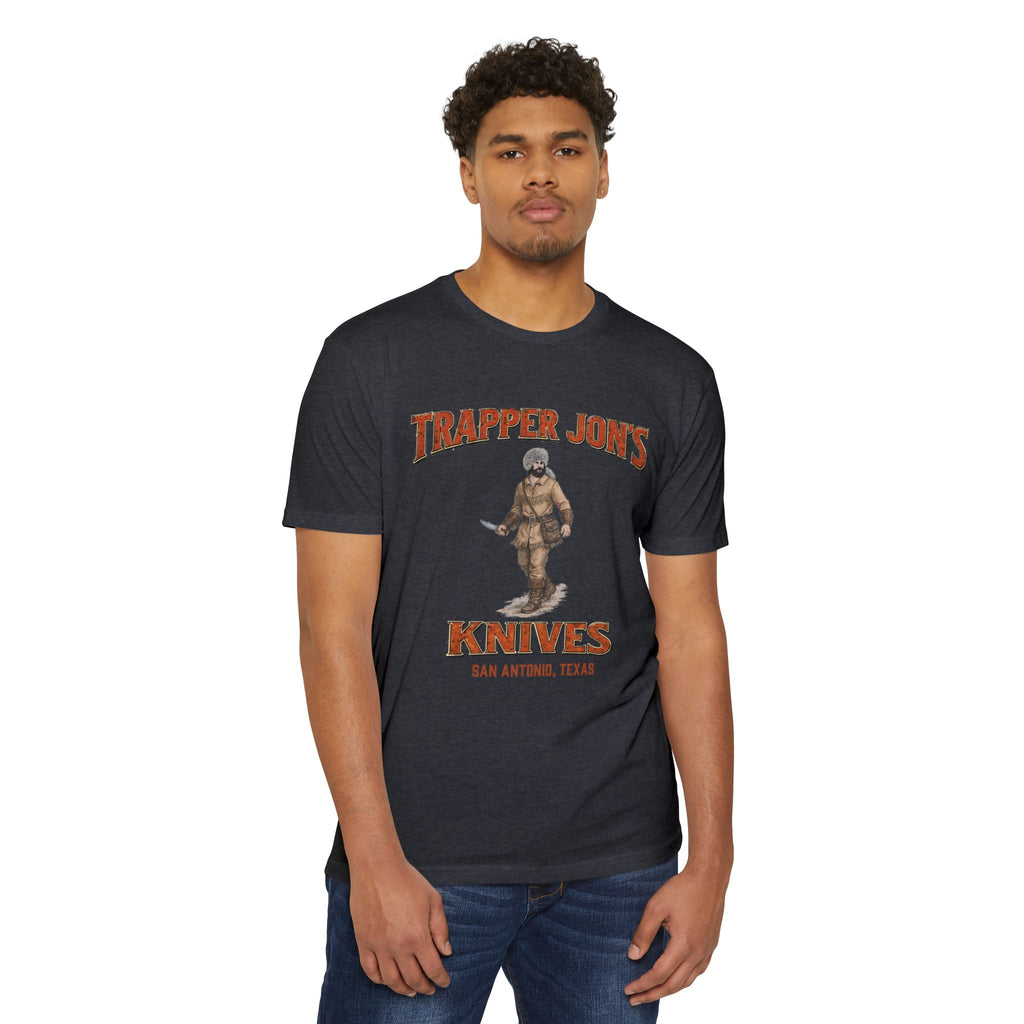 Trapper Jon's Knives T-Shirt — Vintage Hunting Logo Tee