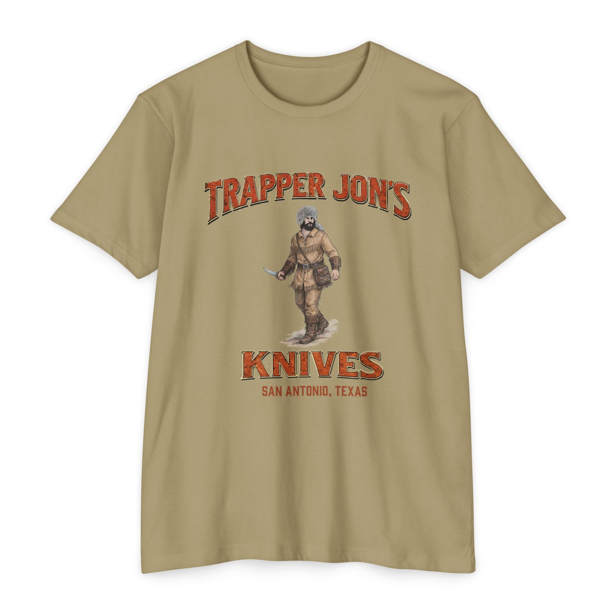 Trapper Jon's Knives T-Shirt — Vintage Hunting Logo Tee