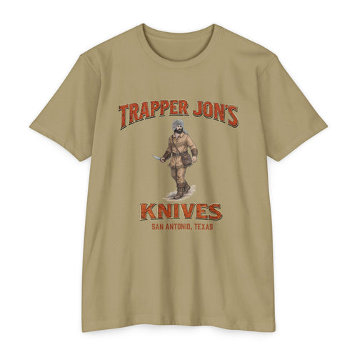 Trapper Jon's Knives T-Shirt — Vintage Hunting Logo Tee